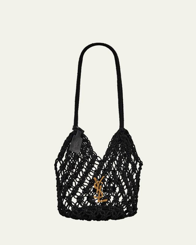 Small YSL Crochet Shopper Tote Bag